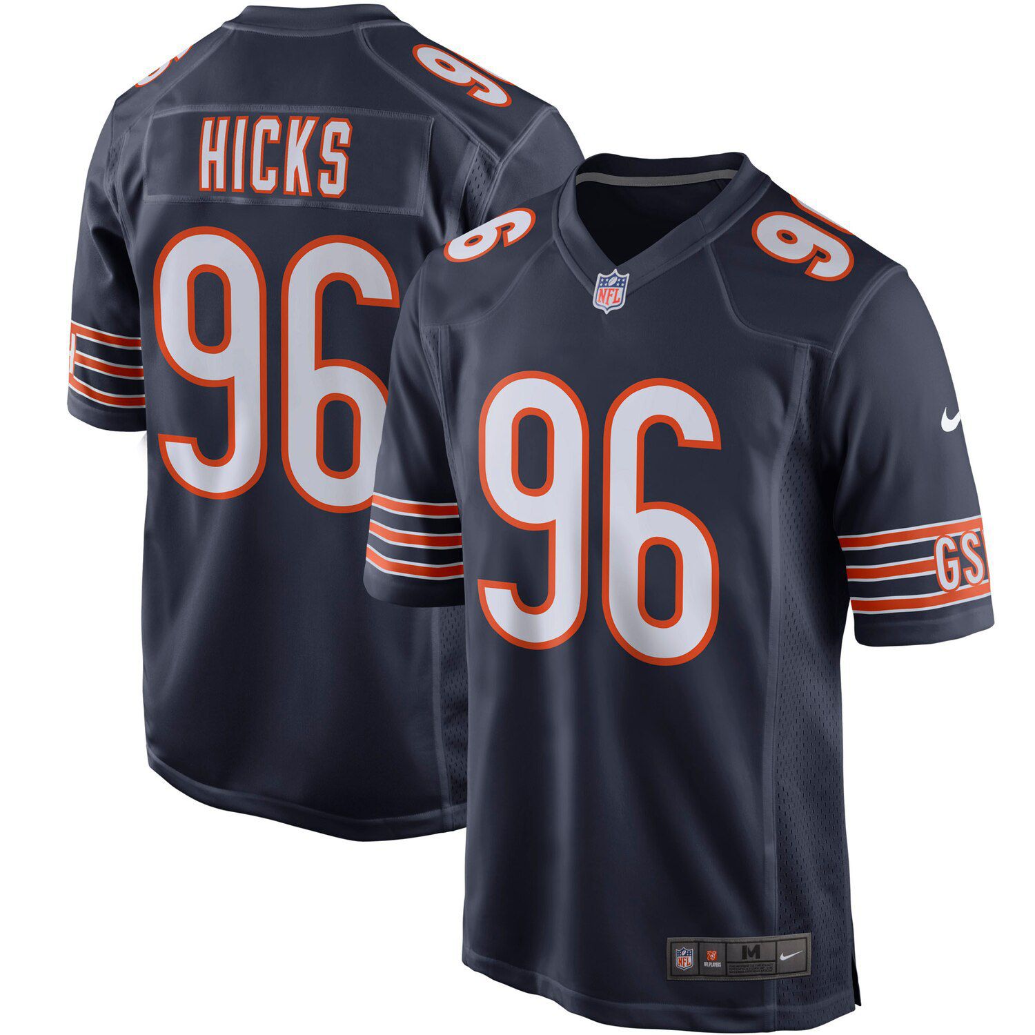 

Мужское темно-синее джерси Nike Akiem Hicks Chicago Bears Player Game