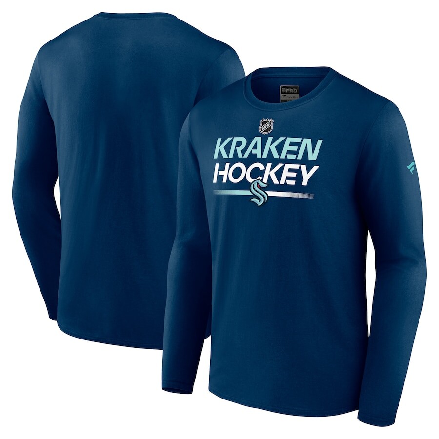 

Футболка с длинным рукавом Fanatics Branded Seattle Kraken, синий