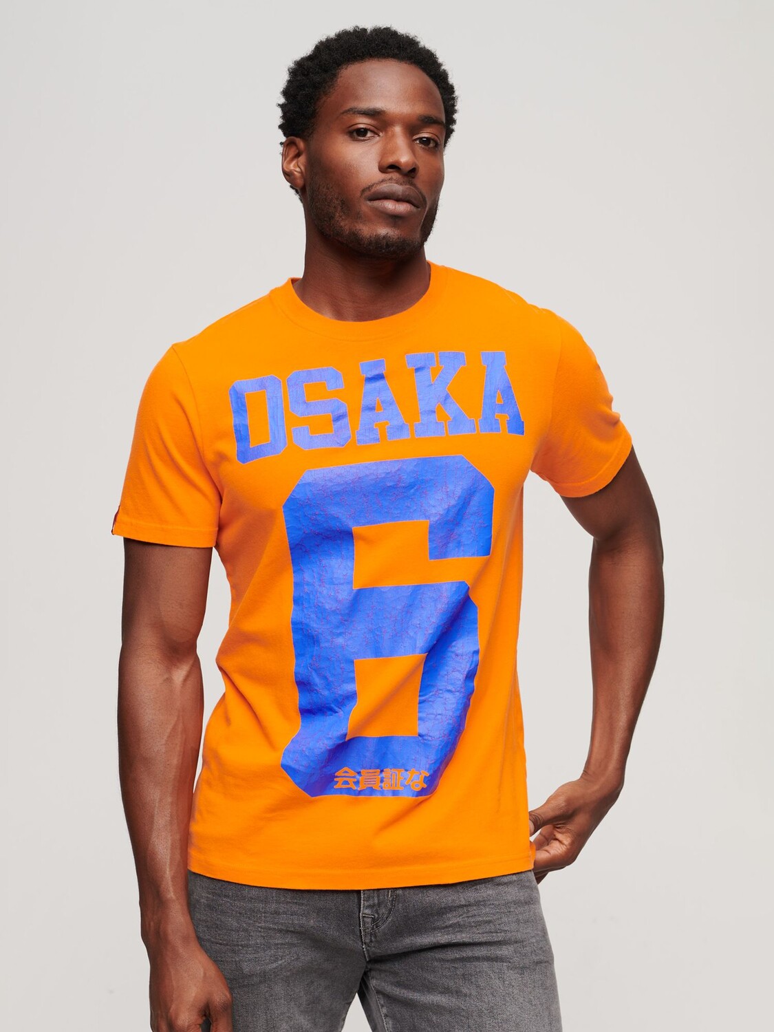 

Футболка с принтом Osaka 6 Cracked Superdry, оранжевый/мульти