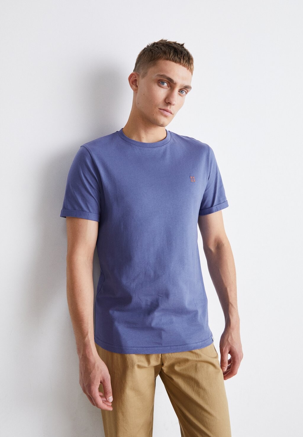 

Футболка базовая NØRREGAARD SEASONAL Les Deux, цвет fjord blue/orange
