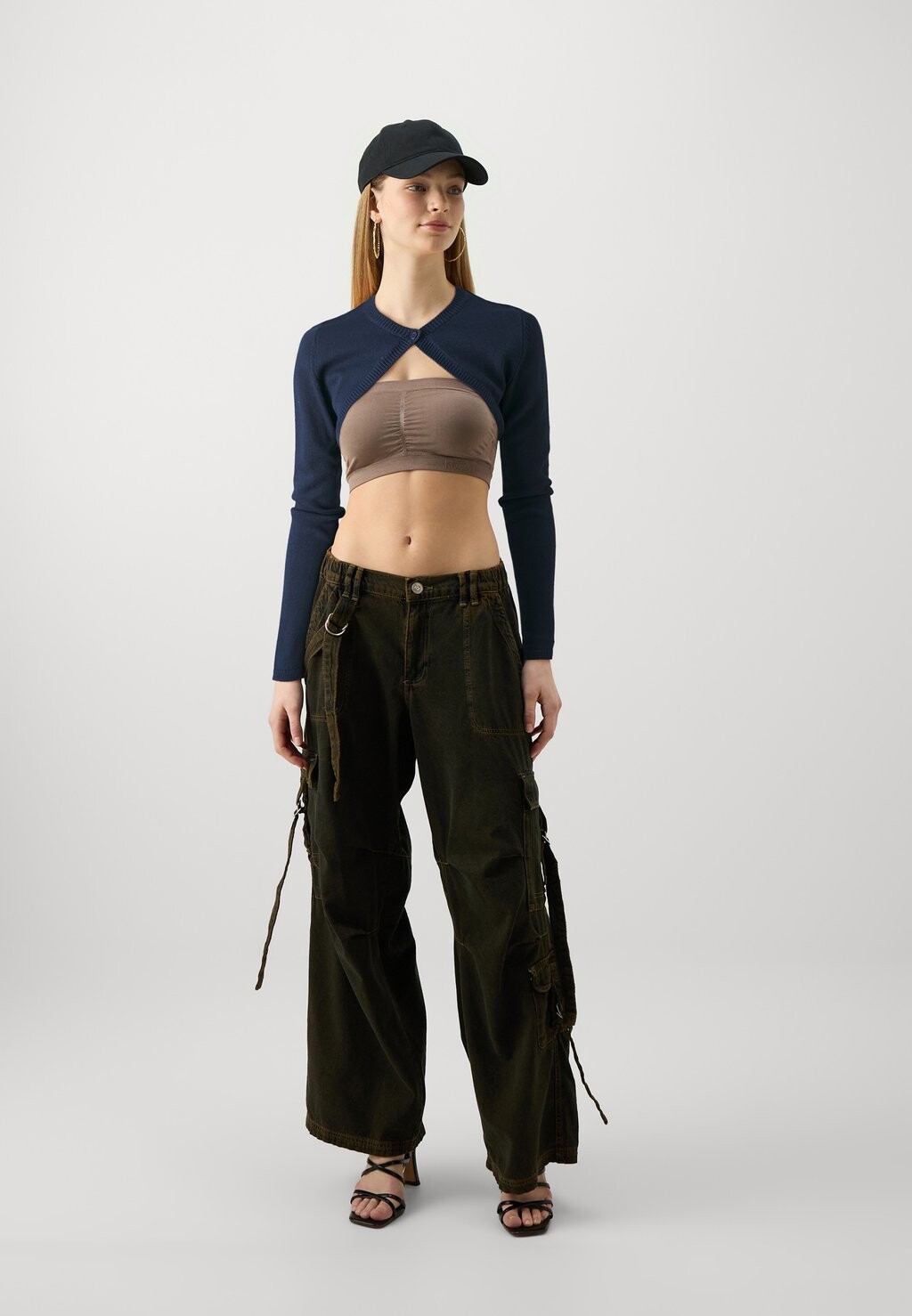 

Кардиган BOLERO Gina Tricot, темно-синий
