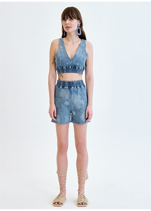 

Женские джинсовые шорты с высокой талией Box fit Denim Trip