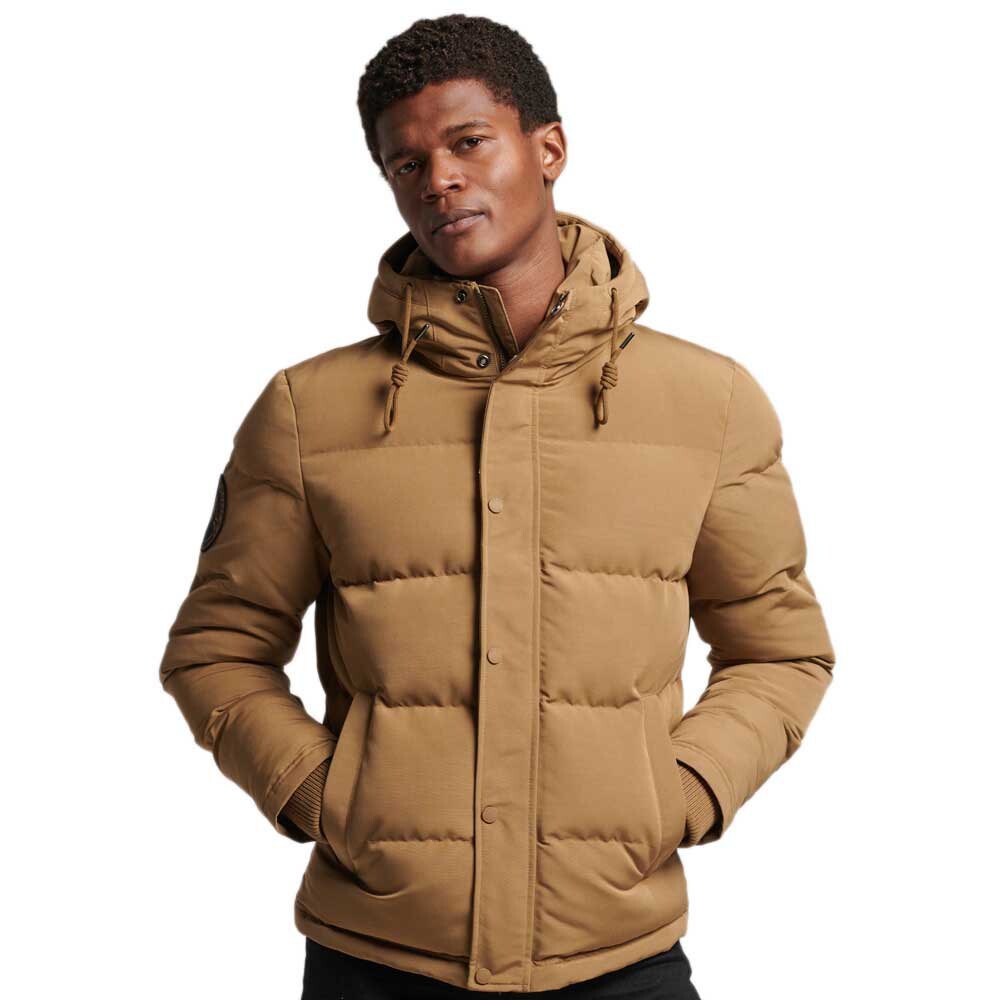 

Куртка Superdry Everest Hooded Puffer, коричневый