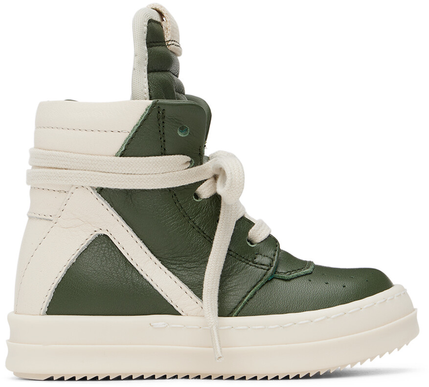 

Детские зелено-белые кроссовки Geobasket Rick Owens