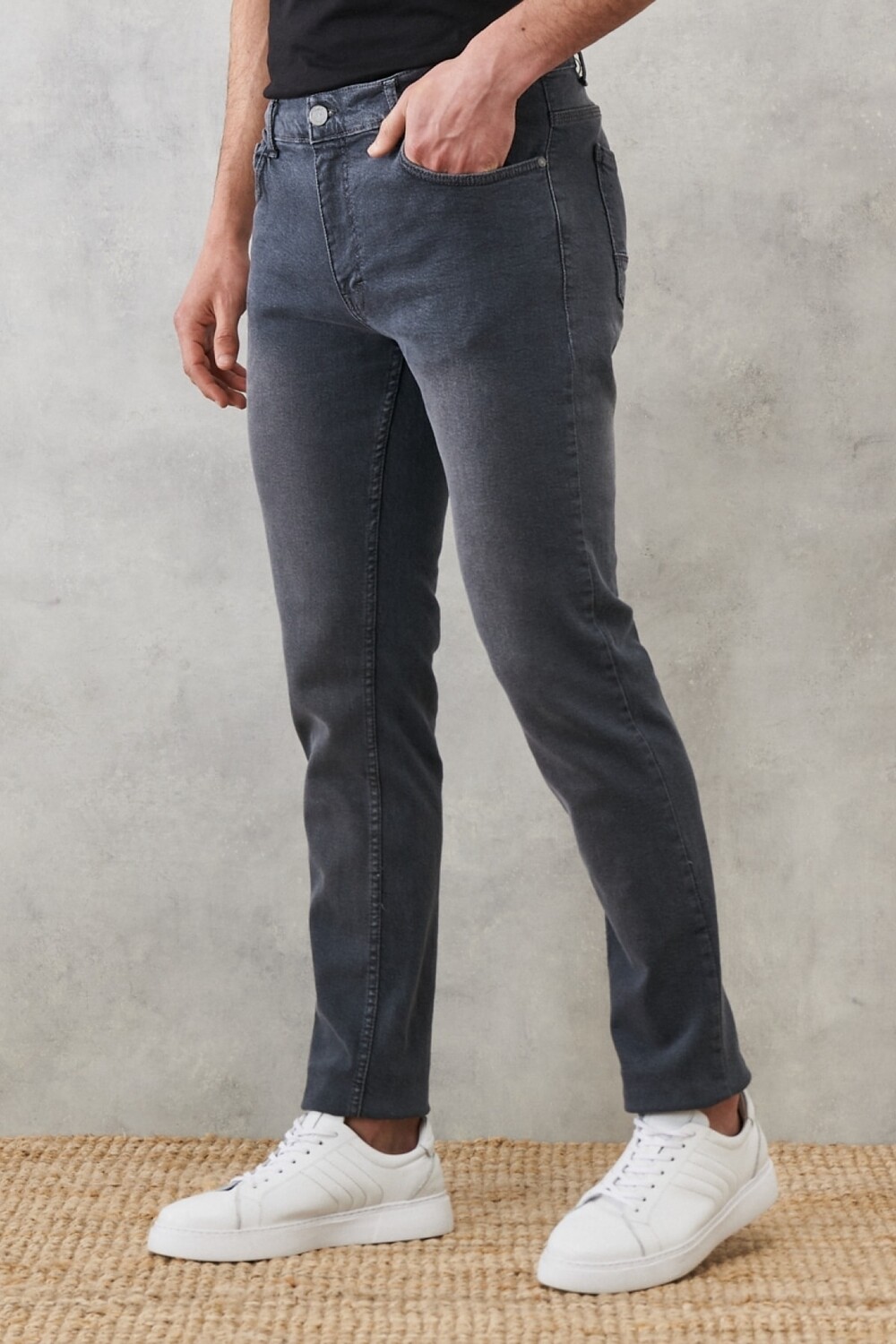 

Мужские серые гибкие джинсовые джинсовые брюки Slim Fit с 5 карманами AC&Co/Altınyıldız Classics AC&Co Altinyildiz Classics, серый