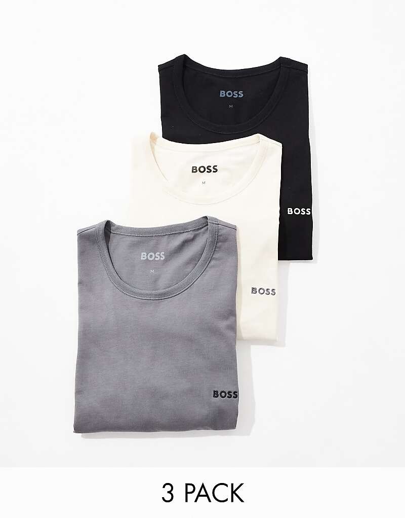 

BOSS Bodywear — комплект из 3 футболок кремового, серого и черного цветов