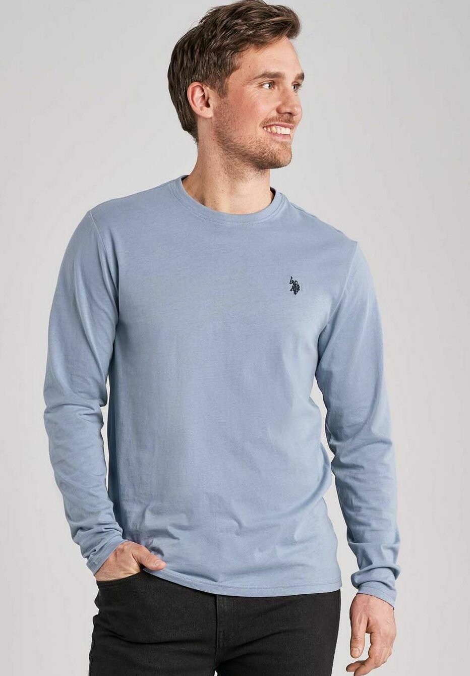 

Рубашка с длинным рукавом BROLIN U.S. Polo Assn., цвет stonewash