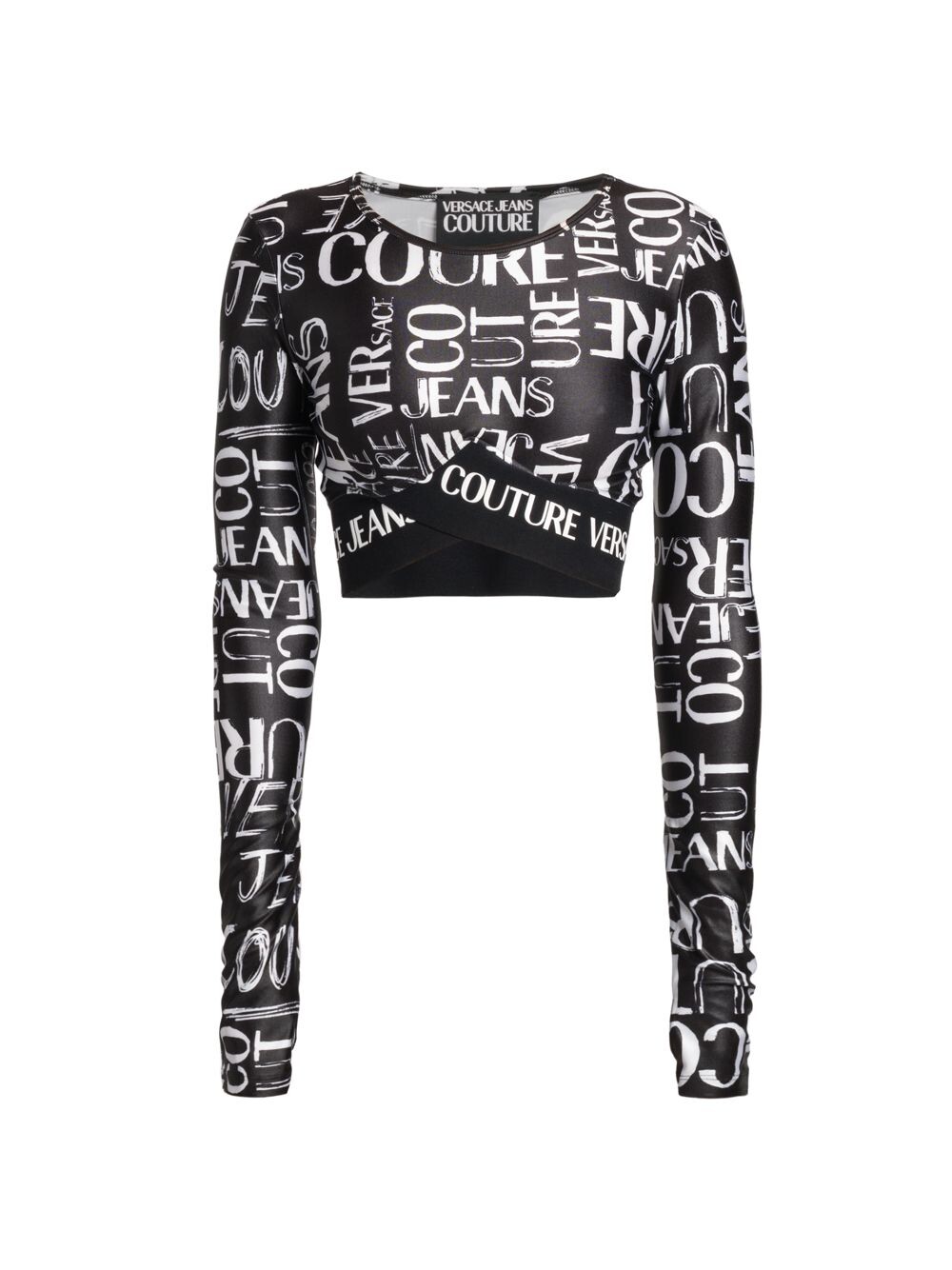 

Укороченный топ с логотипом Sketch Versace Jeans Couture, черный