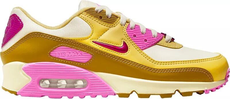 

Женские кроссовки Nike Air Max 90, золотой/розовый