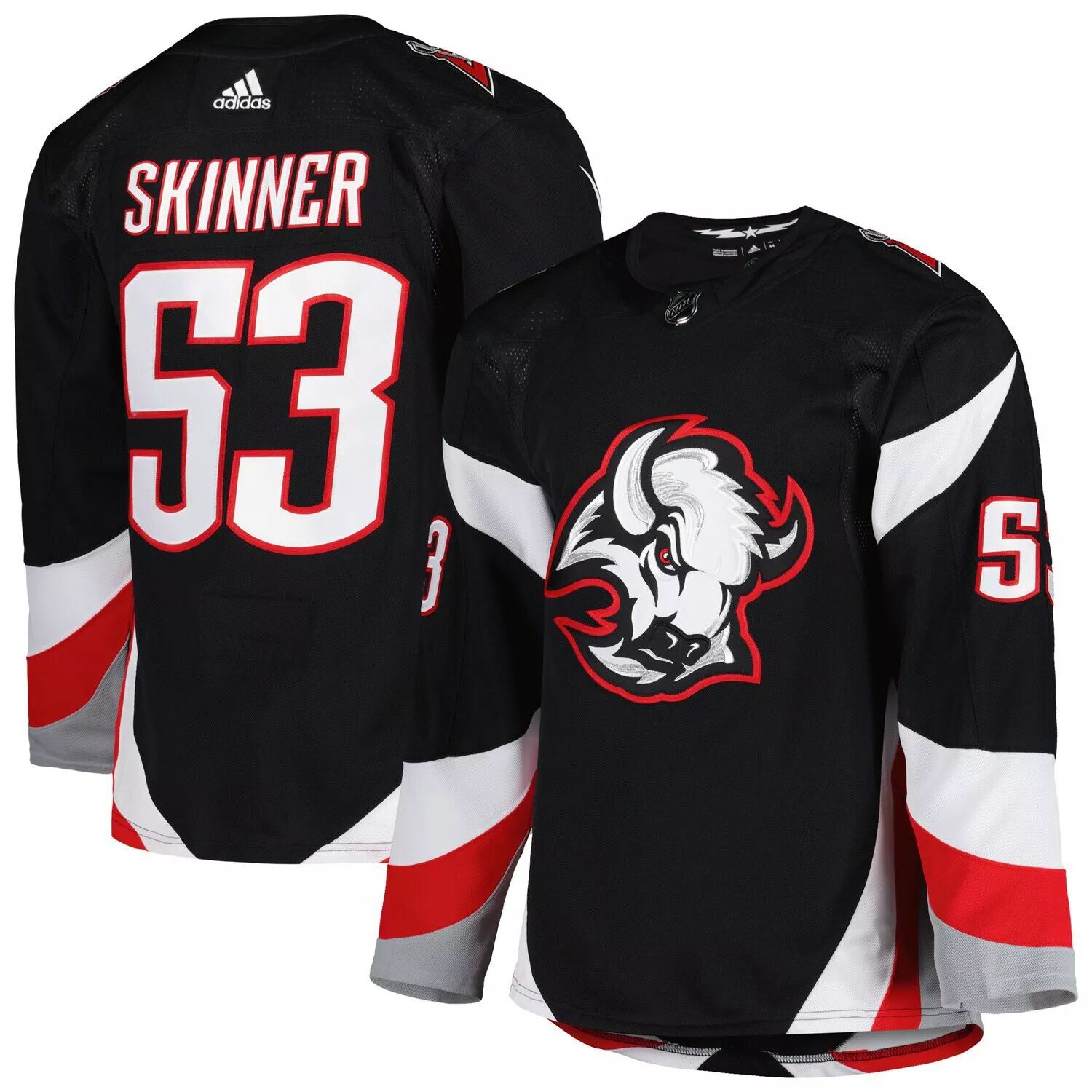 

Мужская черная майка Джеффа Скиннера Buffalo Sabers Alternate Authentic Pro Primegreen Player adidas, Черный
