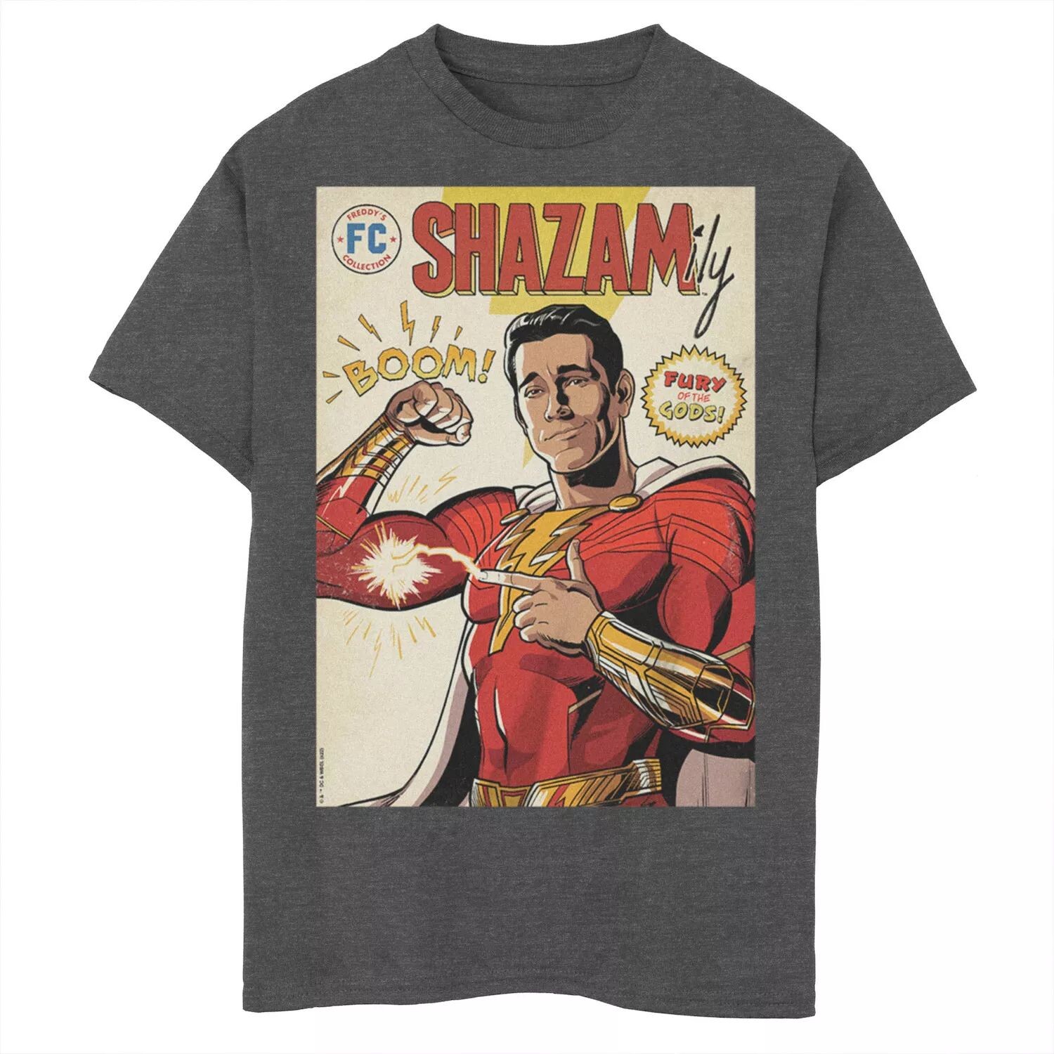 

Футболка Shazam Fury Of The Gods с логотипом Shazam Comic для мальчиков 8–20 лет Licensed Character