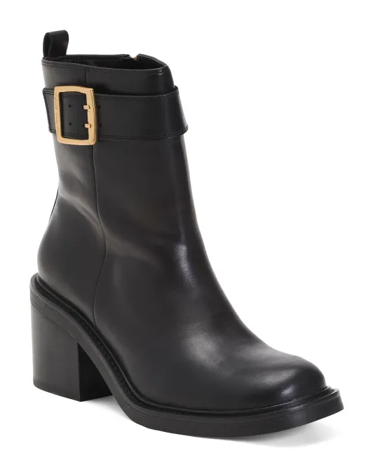 

Повседневные кожаные ботинки с пряжкой Beombonie Vince Camuto, черный