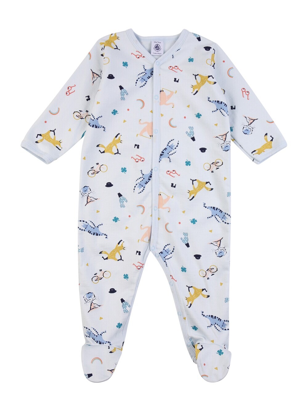 

Комбинезон/боди PETIT BATEAU DORS BIEN, морской синий/дымчатый/голубой