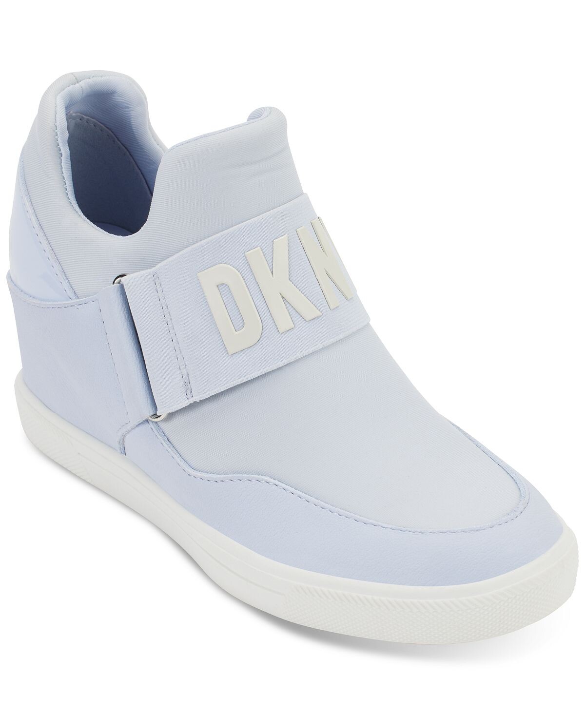 

Женские кроссовки Cosmos на танкетке без шнуровки с логотипом DKNY