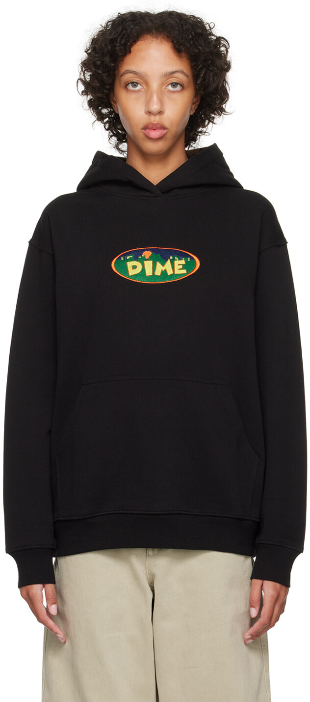 

Черный худи с вышивкой Dime