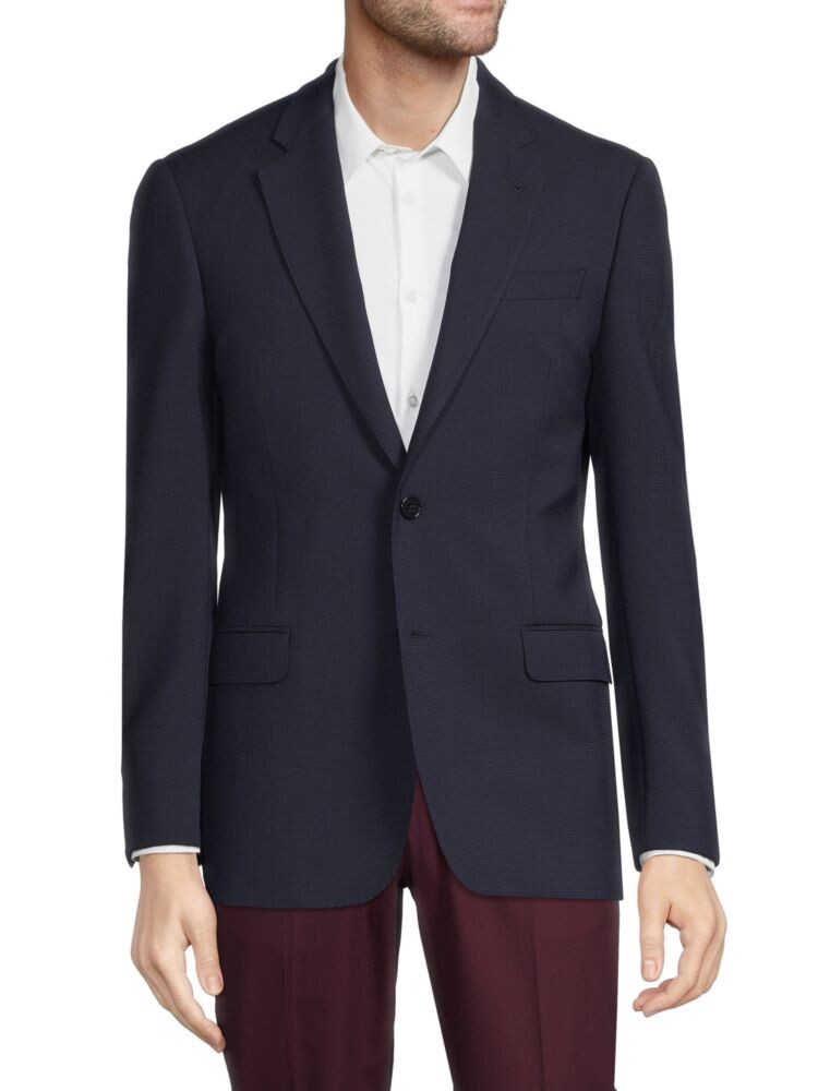

Блейзер из натуральной шерсти на двух пуговицах Armani Collezioni, цвет Solid Dark