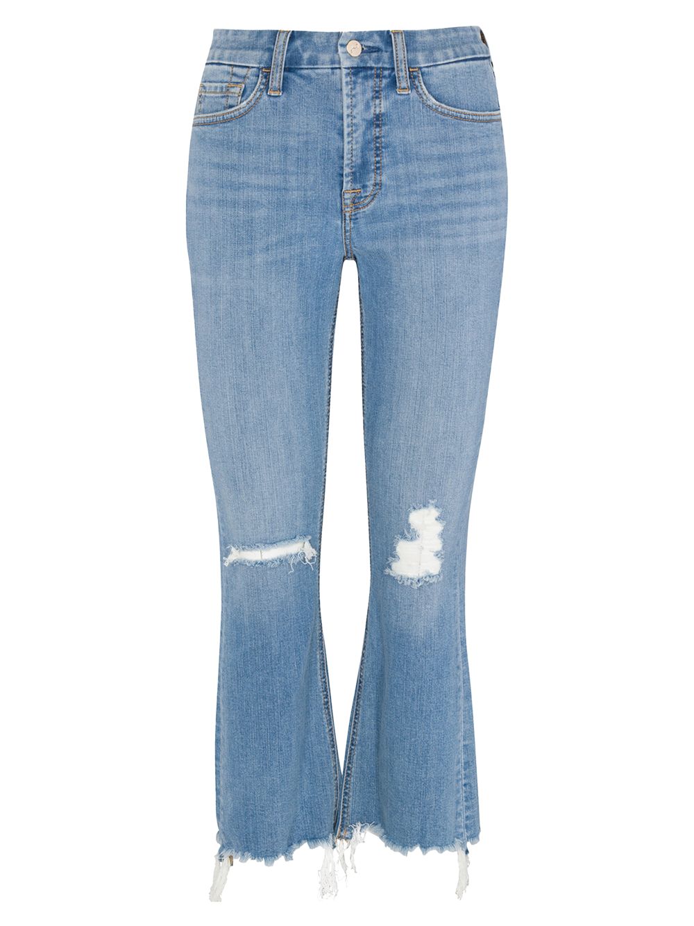 Укороченные джинсы с эффектом потертости Le Disco Jen7