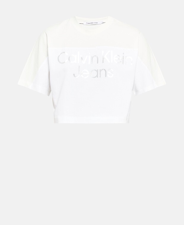 

Укороченный лонгслив Calvin Klein, белый
