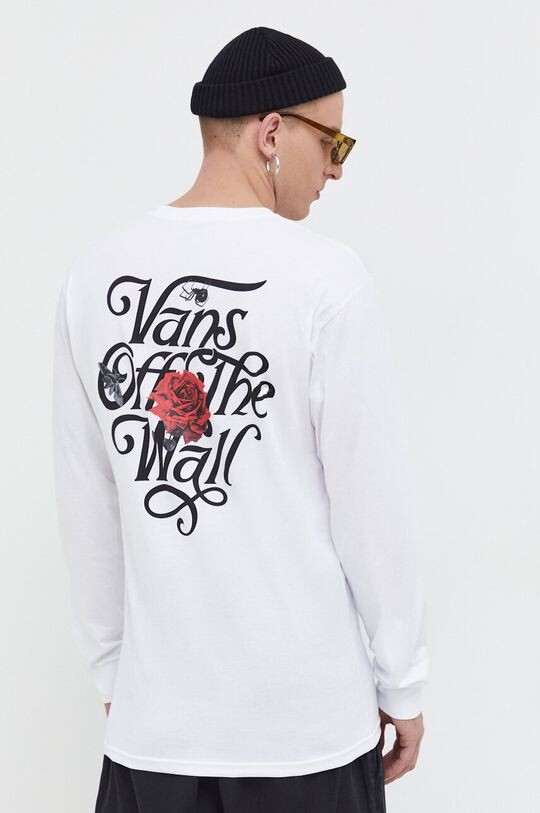 

Хлопковый топ с длинными рукавами Vans, белый