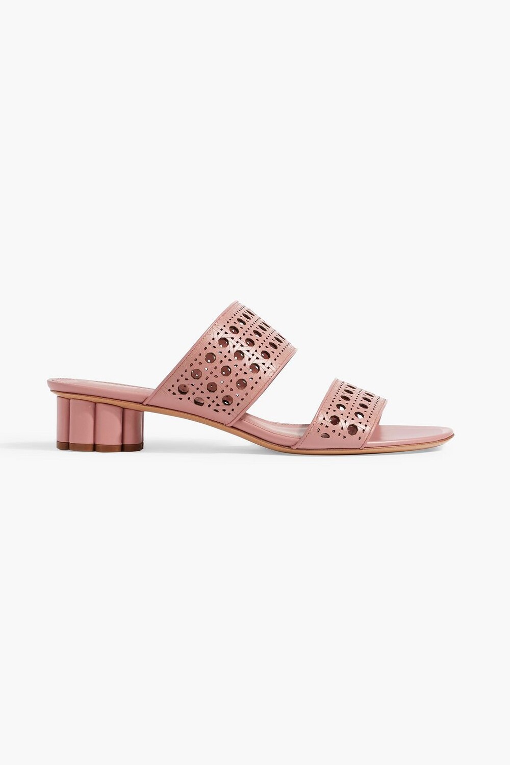

Кожаные мюли с лазерной резкой FERRAGAMO, античная роза