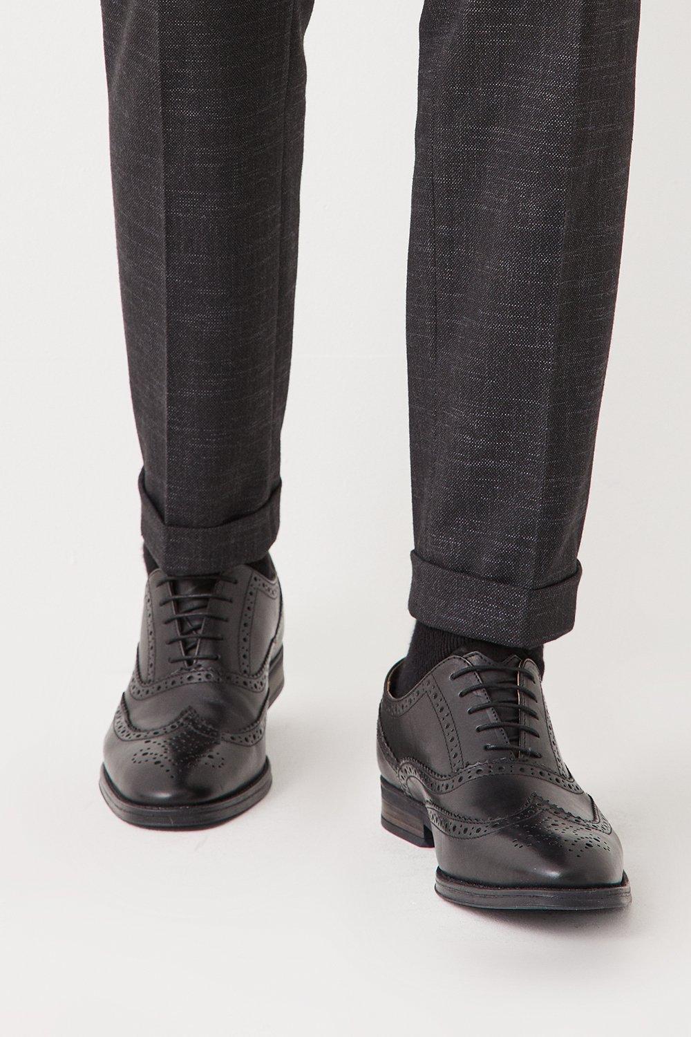 Кожаные элегантные черные оксфорды-броги Burton, черный женские туфли на шнуровке moraima повседневные туфли из натуральной кожи с круглым носком и высоким берцем разные цвета 2019