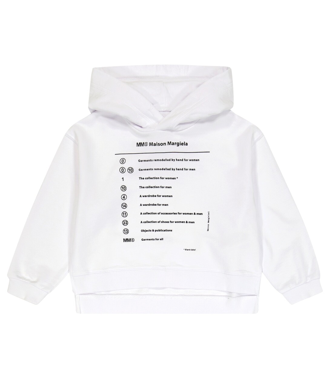 

Худи с логотипом из хлопка MM6 Maison Margiela, белый