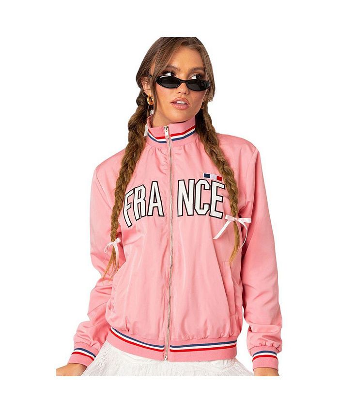 Женская спортивная куртка оверсайз France Edikted, розовый