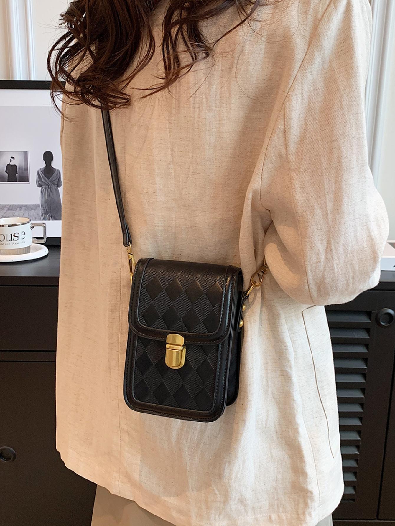 Коричневая сумка для мобильного телефона, черный сумка женская коричневая