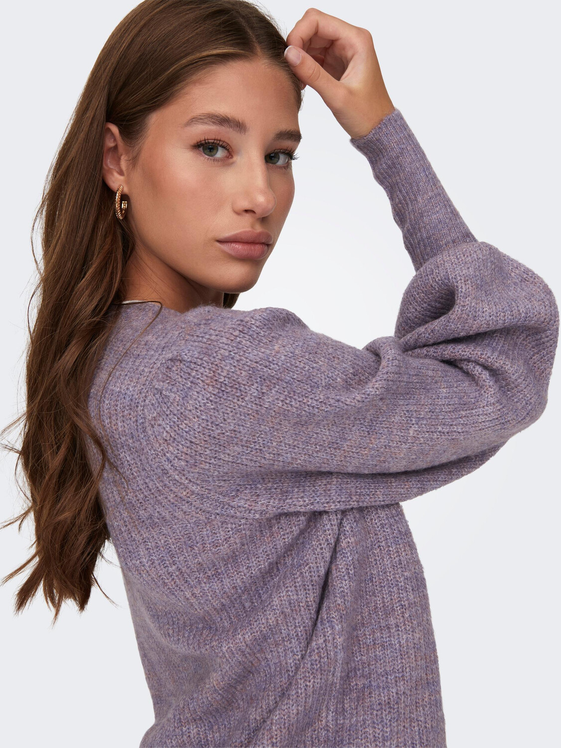 

Свитер JACQUELINE de YONG Kurzer Strick JDYDREA Puffärmel Cardigan, фиолетовый