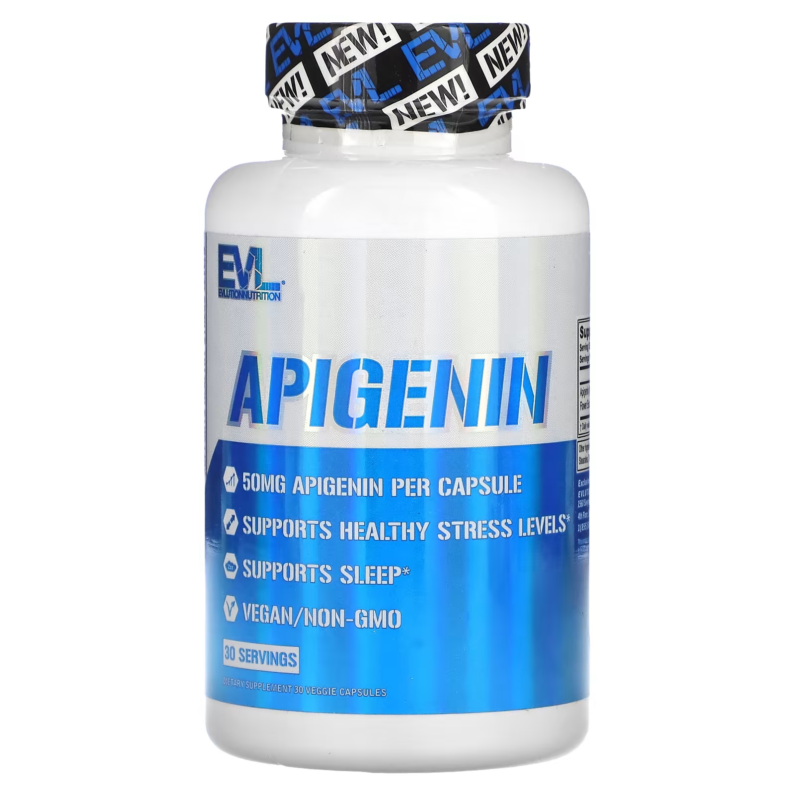 EVLution Nutrition Апигенин 30 растительных капсул добавка для мозговой активности evlution nutrition focusmode 30 капсул