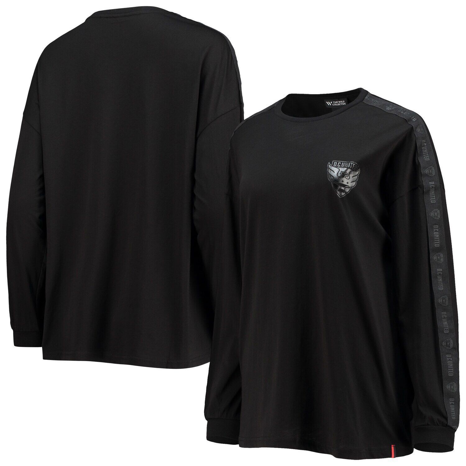 

Женская черная футболка с длинным рукавом The Wild Collective DC United Tri-Blend, Черный
