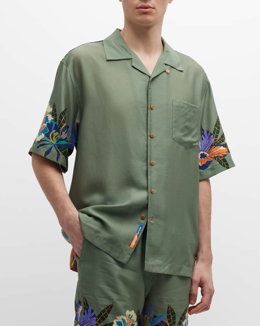 

Мужская рубашка Tencel Camp с цветочным принтом Scotch & Soda