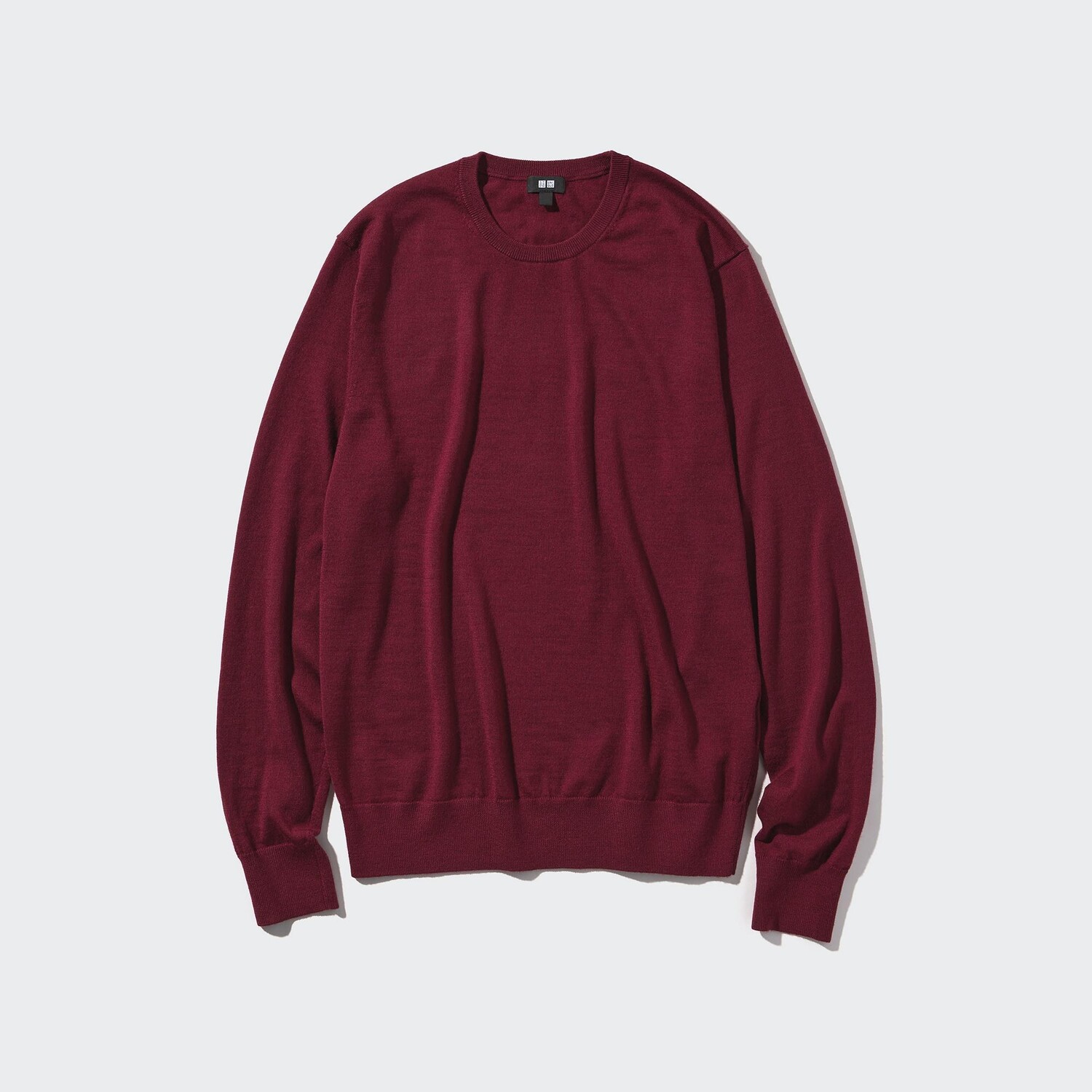 

Джемпер Uniqlo мужской из шерсти мериноса, бордовый, Красный