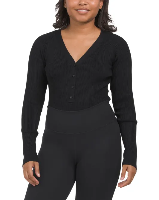 

Свитер-вязаное боди Henley Dkny Sport, черный