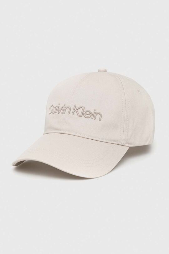 

Хлопковая бейсболка Calvin Klein, серый