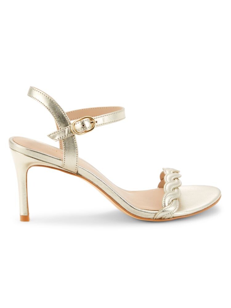 

Сандалии Twistie на шпильке из козьей кожи Stuart Weitzman, золото