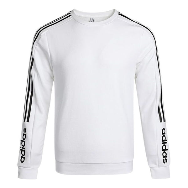 Толстовка adidas neo M Basc Ss Logo Printing Round Neck Pullover White, белый