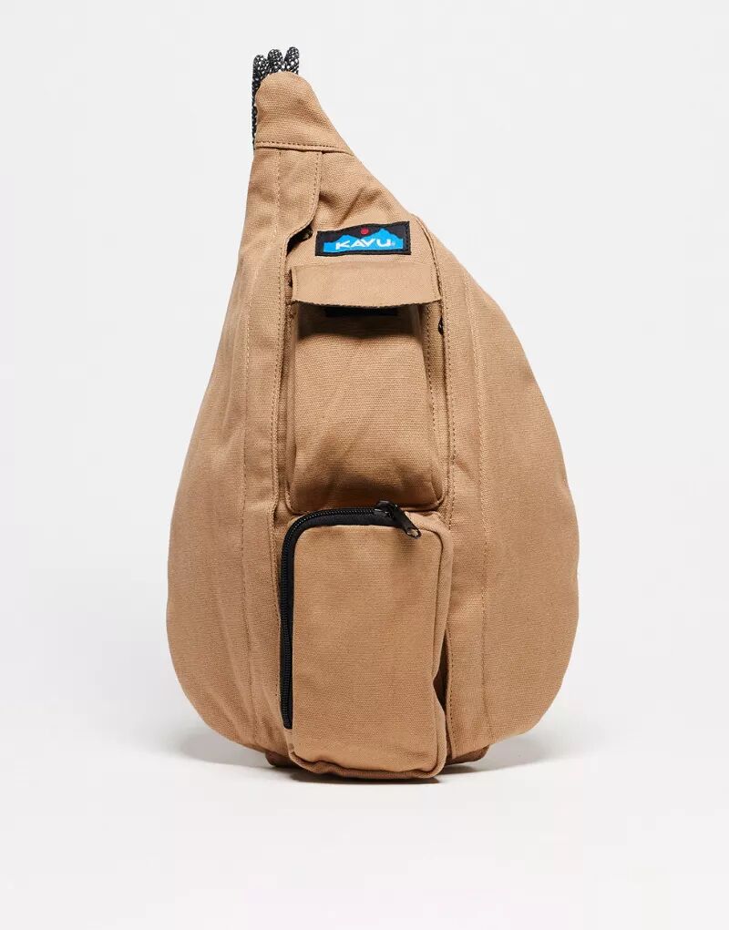 цена Маленькая светло-коричневая сумка через плечо Kavu с веревочным ремнем
