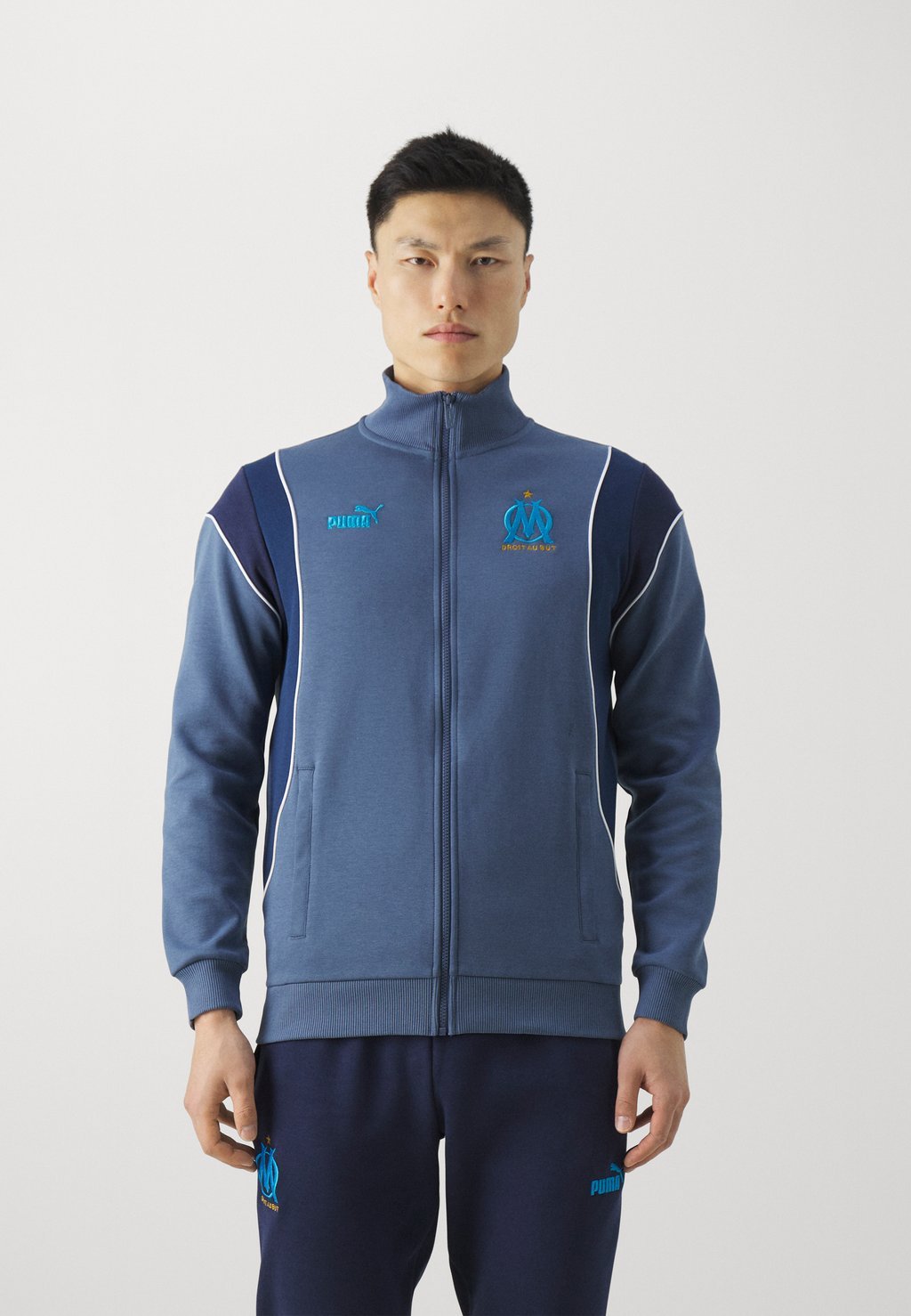 

Team Olympique De Marsaille Ftblarchive Track Jacket Puma, цвет inky blue/persian blue