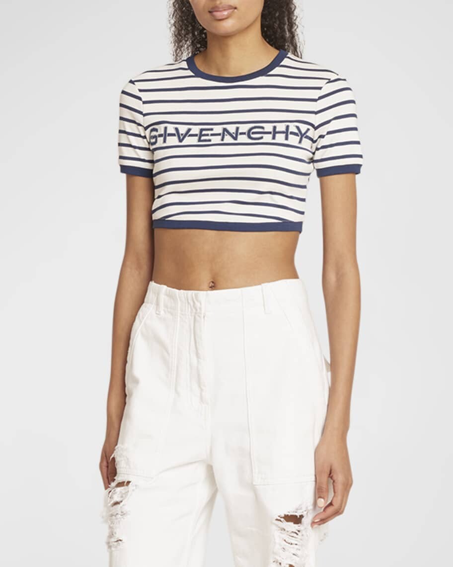 

Укороченная футболка Ringer в полоску Givenchy