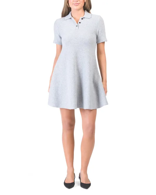 

Мини-платье Babydoll из смеси шерсти и кашемира Theory, серый