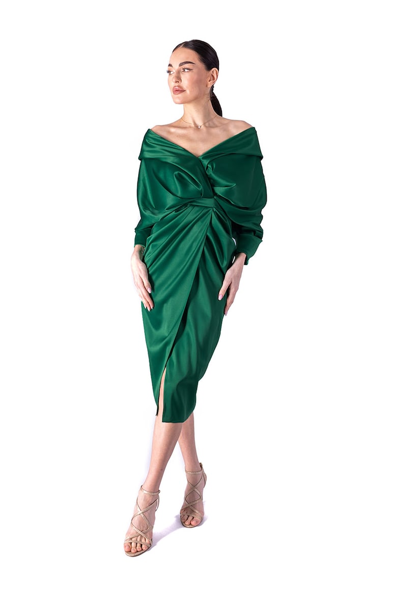 Платье с драпировкой Acob À Porter, зеленый