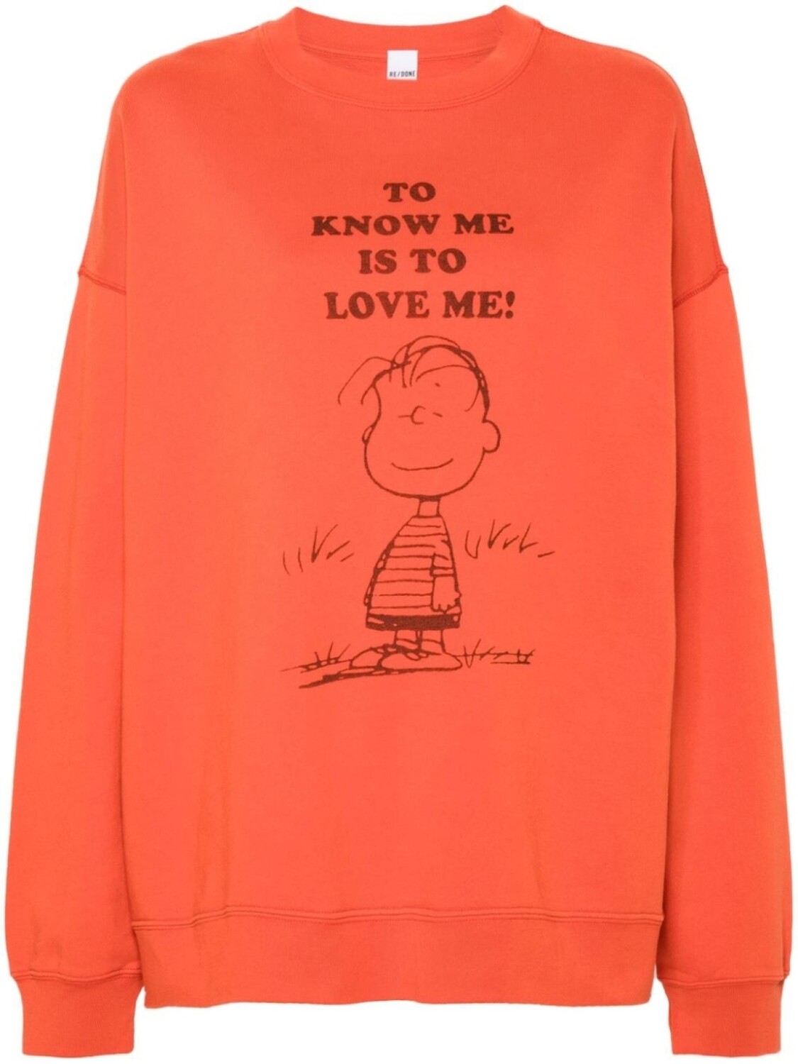 

RE/DONE толстовка из органического хлопка из коллаборации с Peanuts, оранжевый