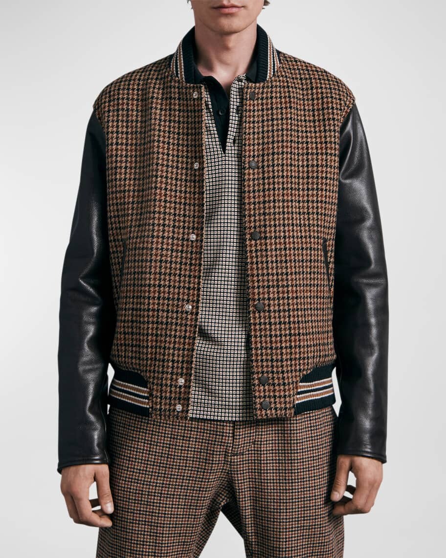 

Мужская университетская куртка в ломаную клетку Rag & Bone