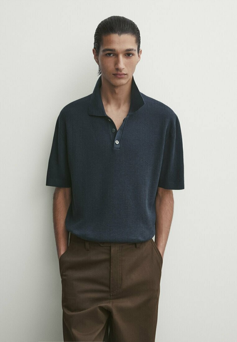

Рубашка-поло Massimo Dutti, синий
