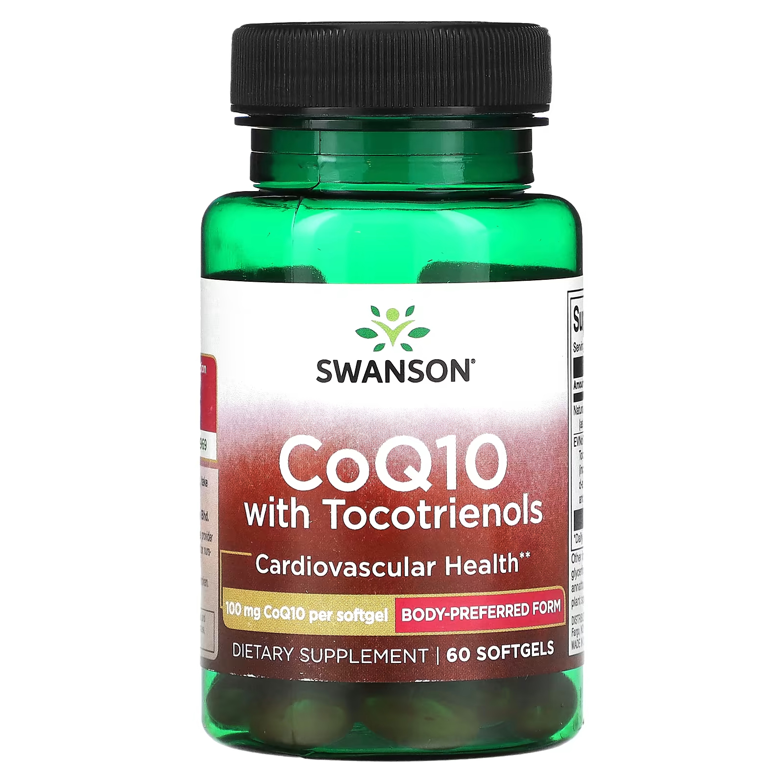 Пищевая добавка Swanson CoQ10 с токотриенолами, 60 мягких таблеток swanson e с токотриенолами 100 ме 60 мягких таблеток