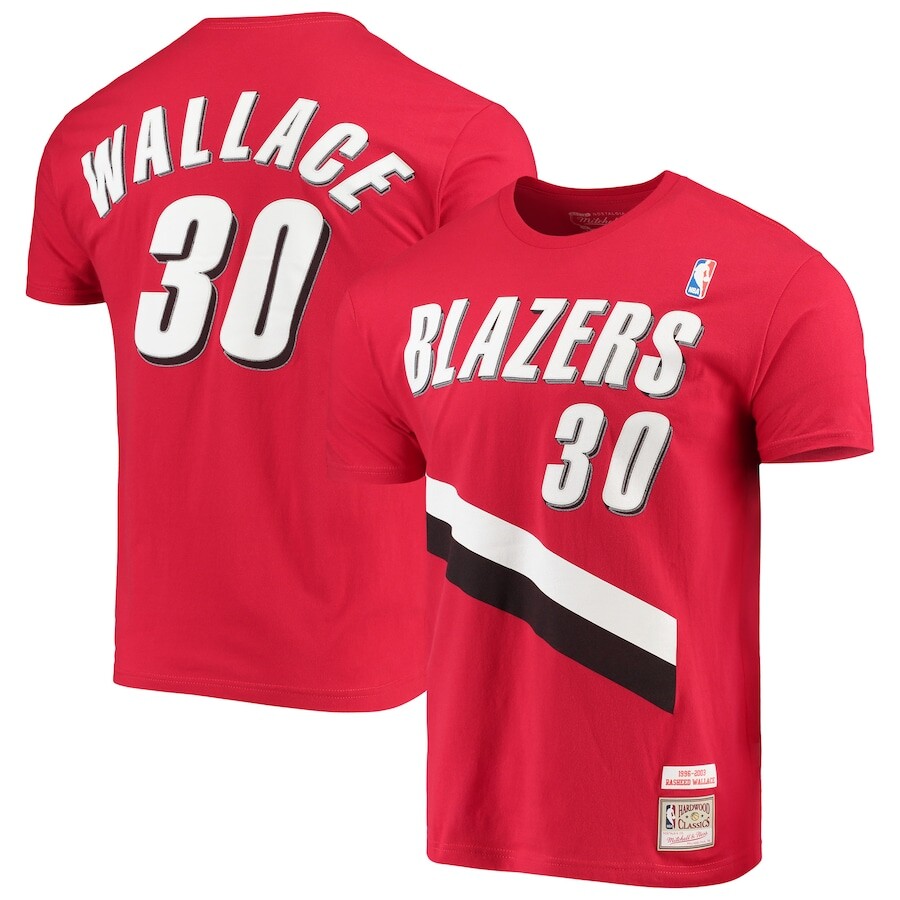 

Футболка с именем и номером Mitchell & Ness Portland Trail Blazers, красный