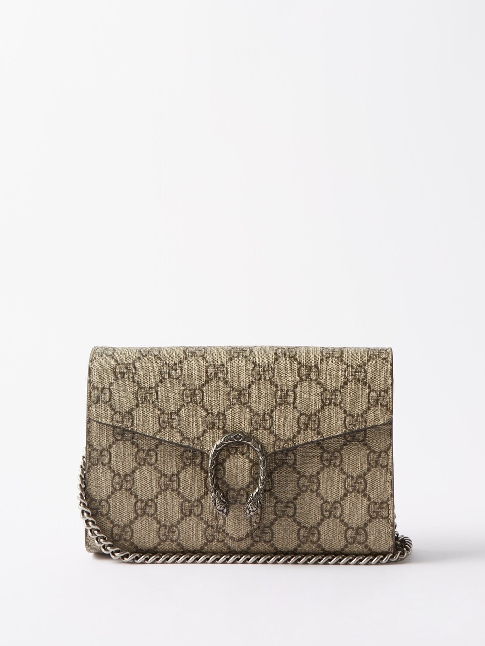 

Холщовый кошелек dionysus gg-supreme с ремешком-цепочкой Gucci, бежевый