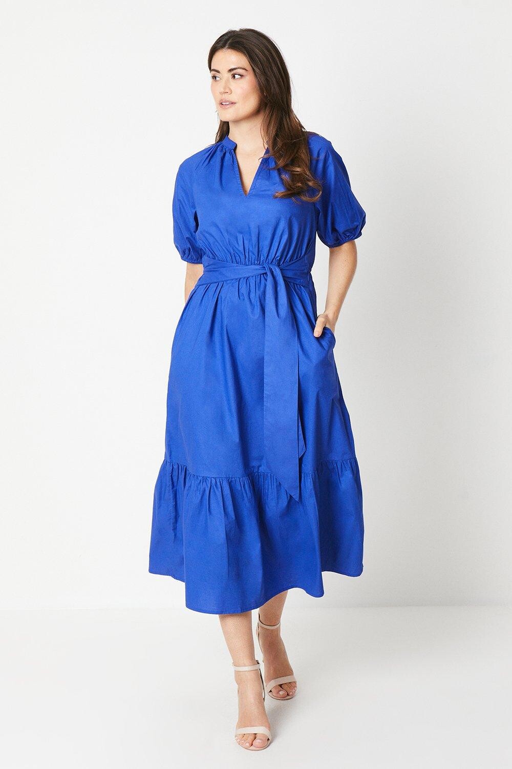 

Многоярусное платье-миди Debenhams, синий