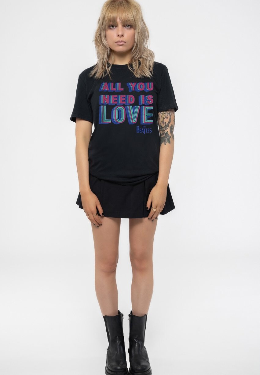 

Футболка с принтом THE BEATLES ALL YOU NEED IS LOVE Paradiso Clothing, черный